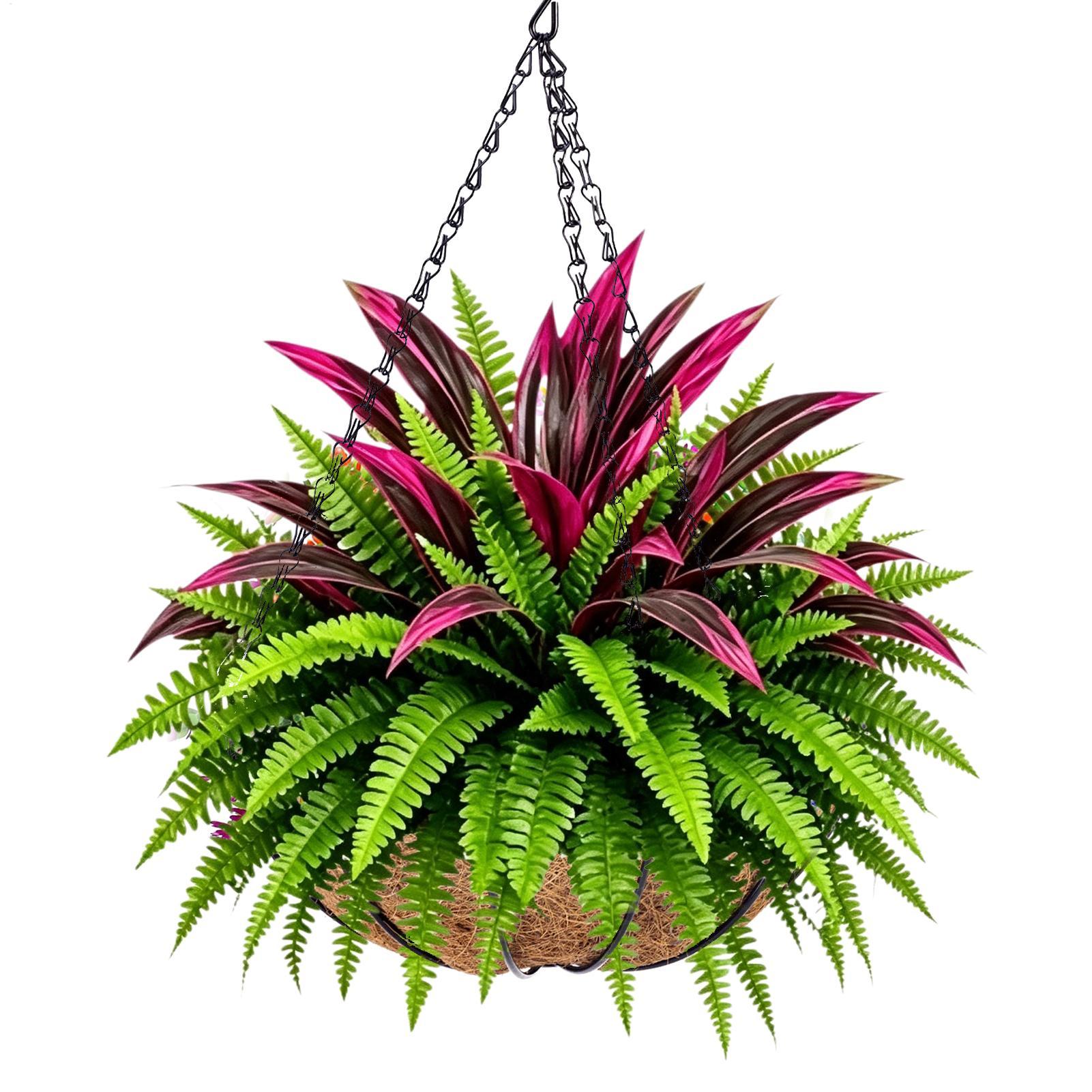 Pampas Grass Decor - Artificial Bostonn Fern UV-Resistant Faux Pampas