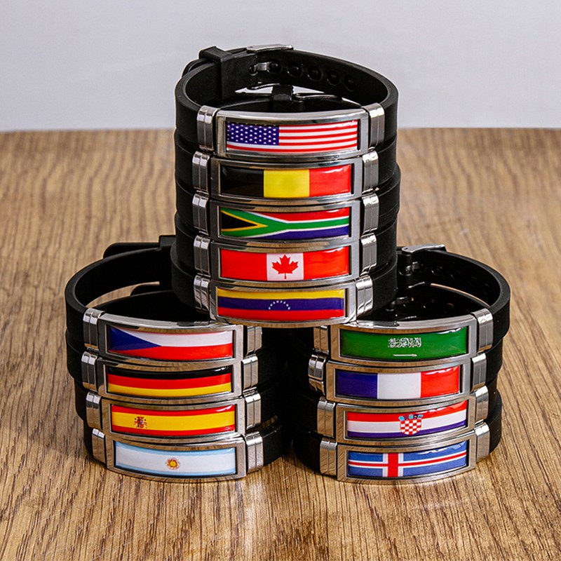 Home Decor Canada - Fashion National Flag Bracelet USA France