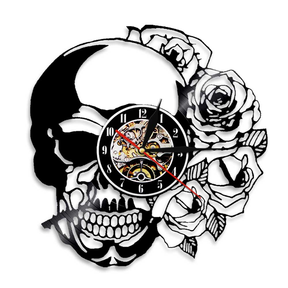 Home Decor Hippie - Hippie Skull With Rose Art Decorative