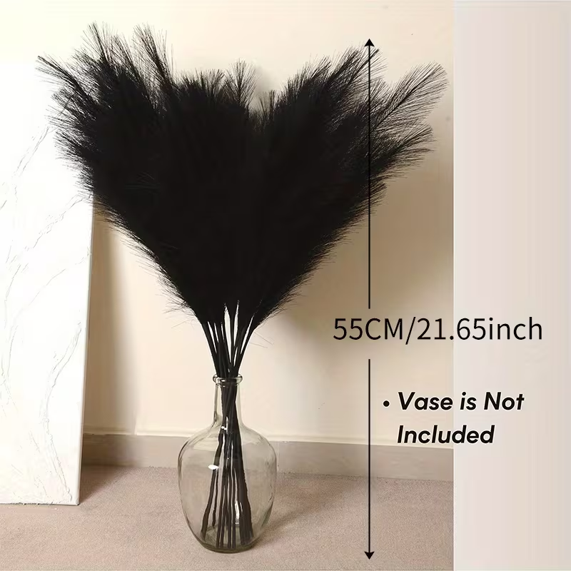 Pampas Grass Decor - 6 Pieces Artificial Pampas Grass Decor,