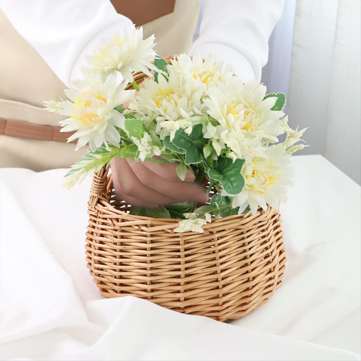 Wicker Picnic Basket with Hand - Home Decor For Wedding ulasan dan harga