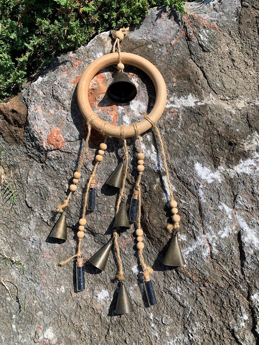 Wood Loop Wind Chime Hanging B - Boho Wind Chimes ulasan dan harga
