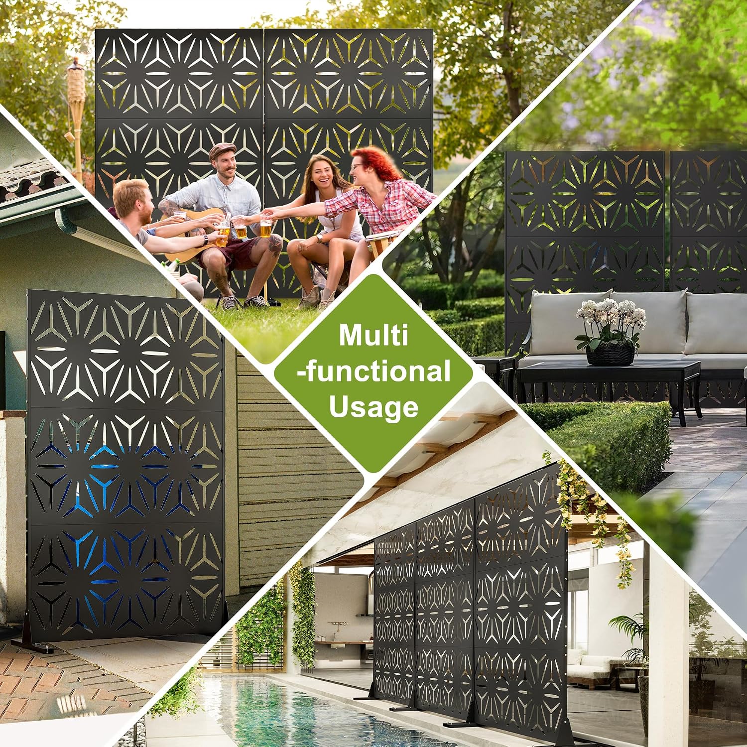 Freestanding Metal Privacy Scr - H&M Home Decor ulasan dan harga