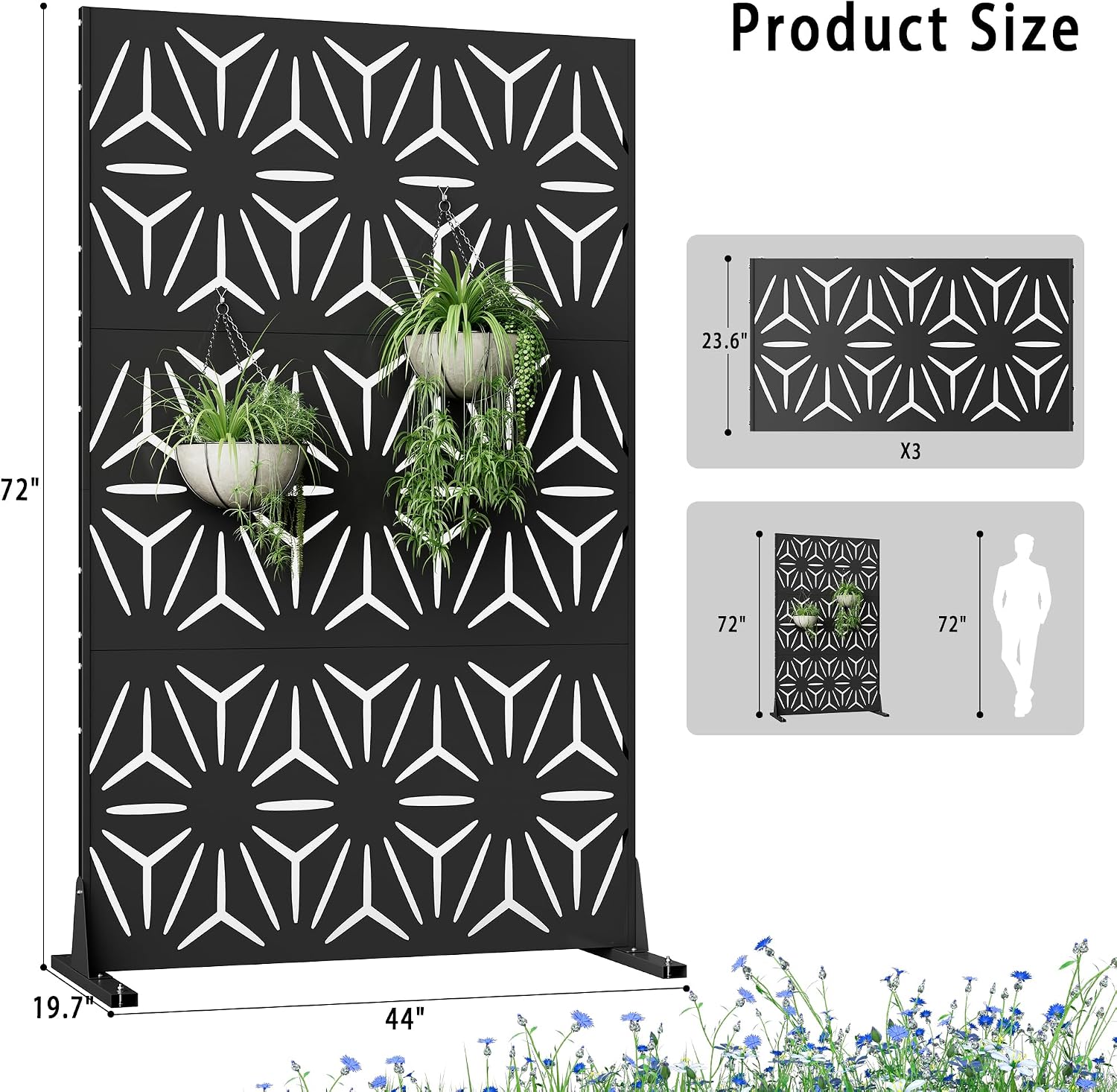 Freestanding Metal Privacy Scr - H&M Home Decor ulasan dan harga