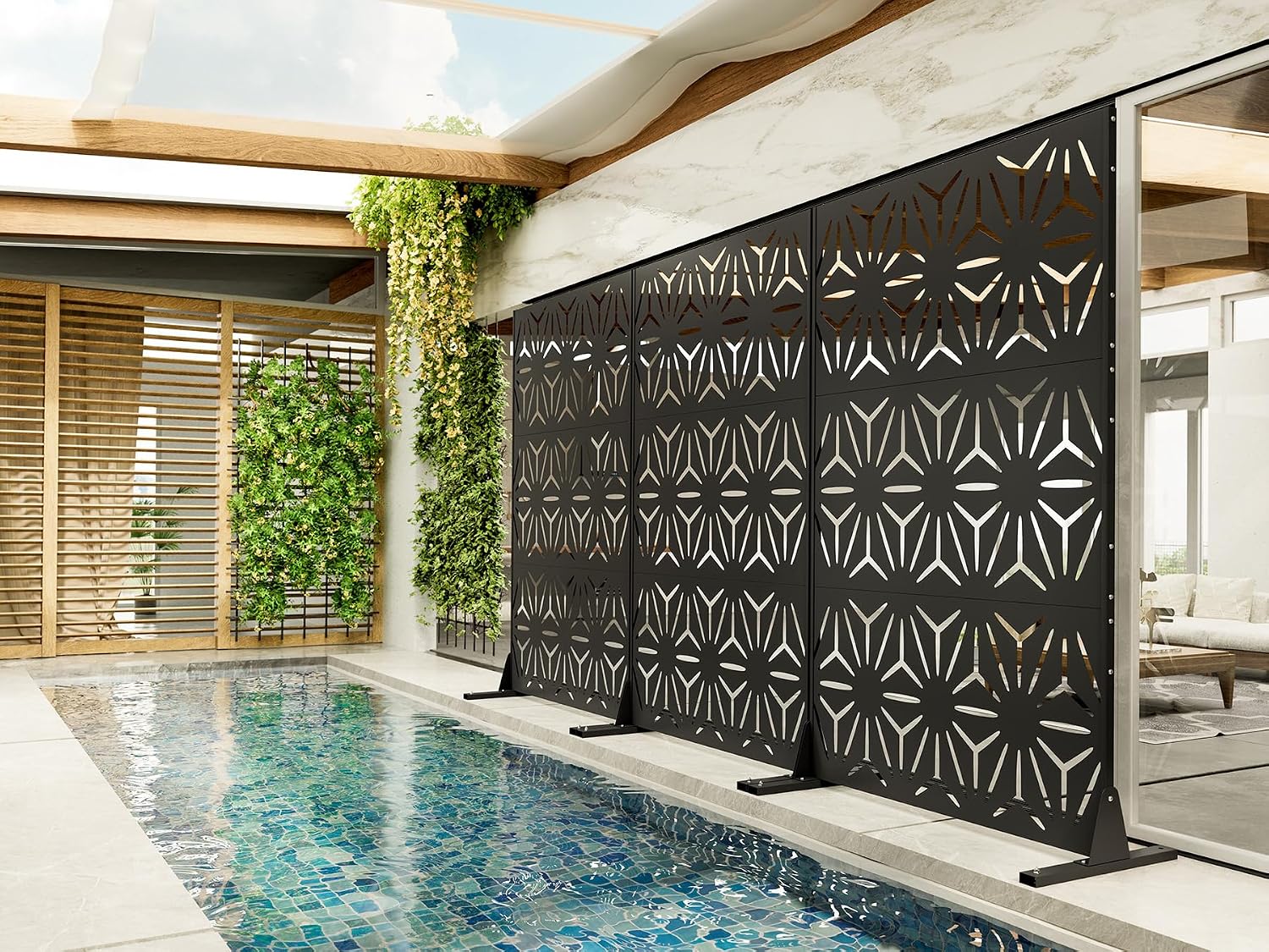 Freestanding Metal Privacy Scr - H&M Home Decor ulasan dan harga