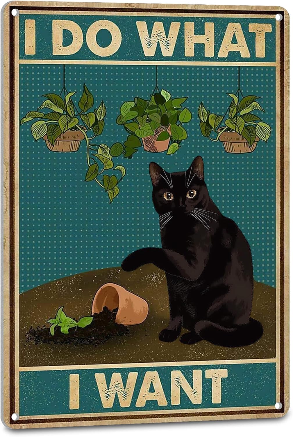 Hippy Black Cat Decor Cute Pos - Home Decor Hippie ulasan dan harga