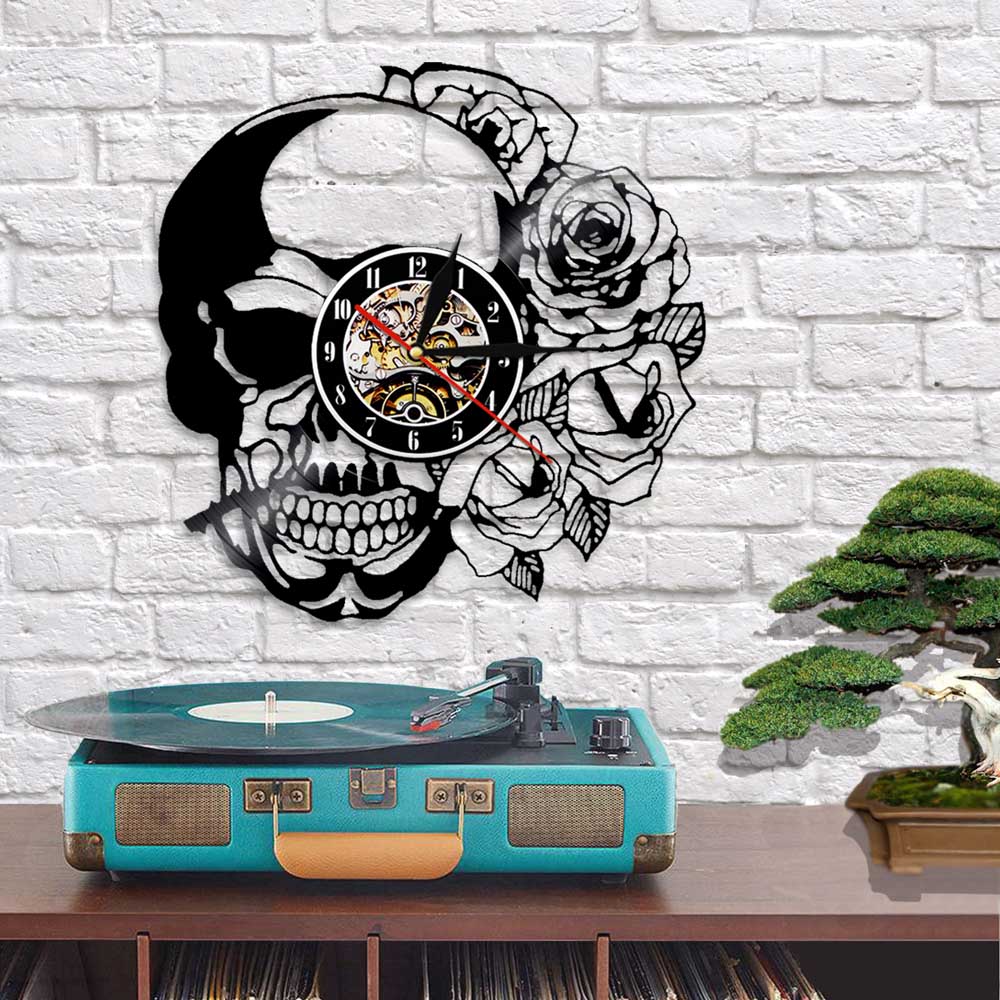 Hippie Skull With Rose Art Dec - Home Decor Hippie ulasan dan harga