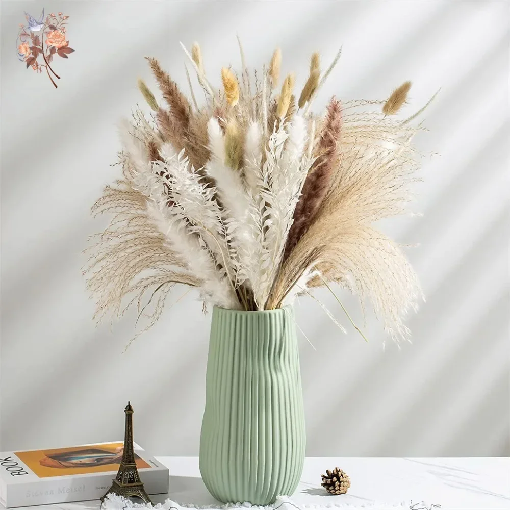 88pcs Natural Fluffy Dried Pam - Pampas Grass Decor ulasan dan harga