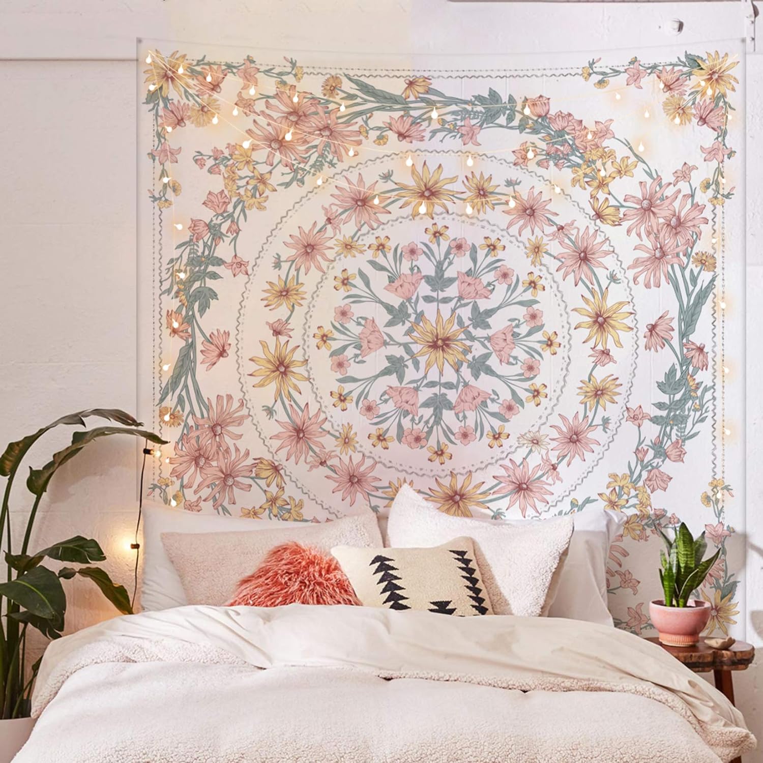 1 Pink Bohemian Tapestry Wall  - Home Decor Hippie ulasan dan harga