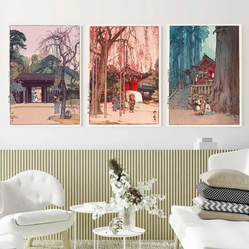 Retro Ukiyo-e Traditional Japa - Watercolor Poster Print ulasan dan harga