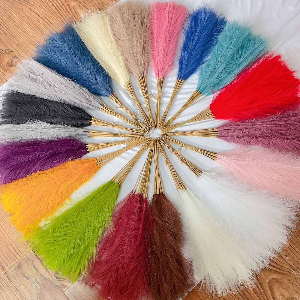 10PCS/Set Home Decor Fluffy Pa - Pampas Grass Decor ulasan dan harga