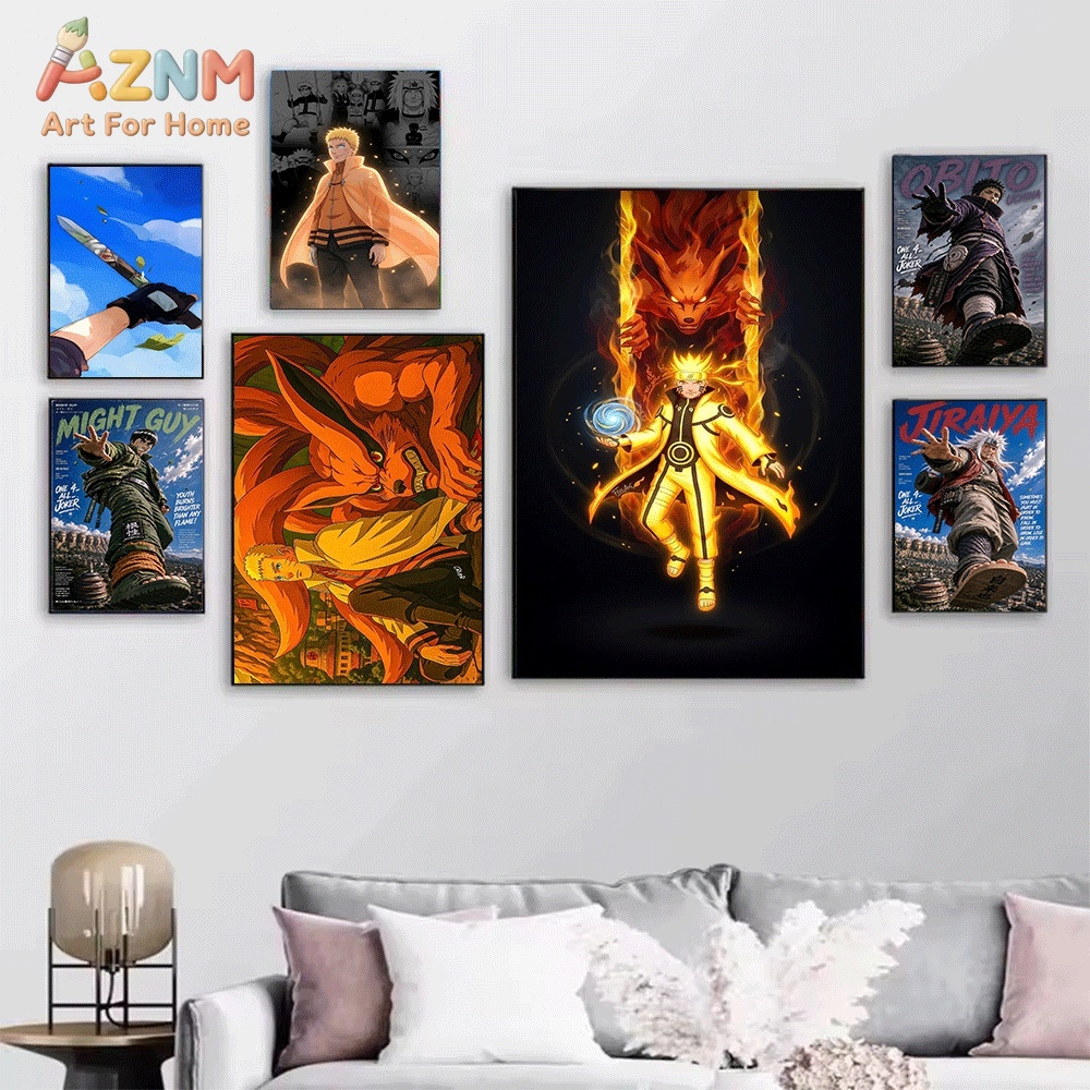 Naruto Anime Naruto Kurama Nin - Watercolor Poster Print ulasan dan harga
