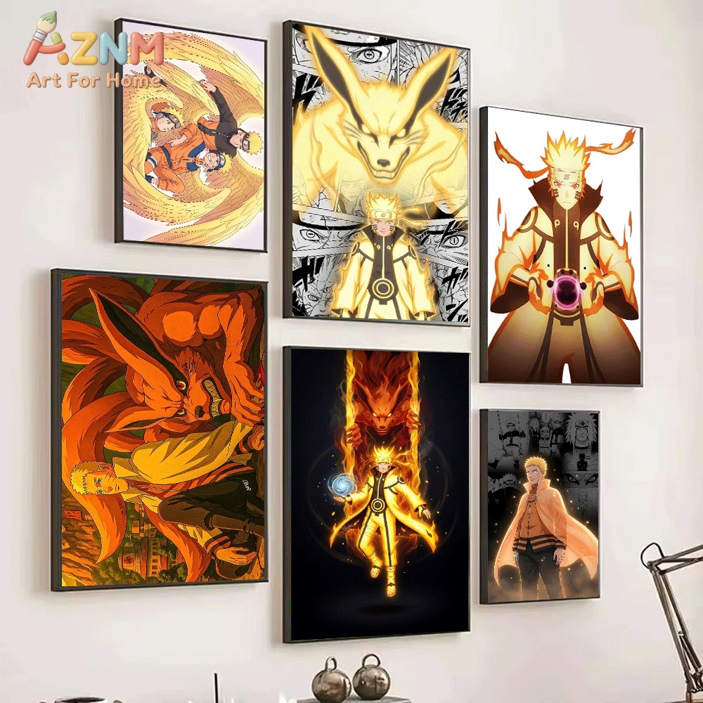 Naruto Anime Naruto Kurama Nin - Watercolor Poster Print ulasan dan harga