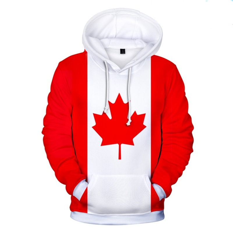 3D Print National Flag Hoodie  - Home Decor Canada ulasan dan harga