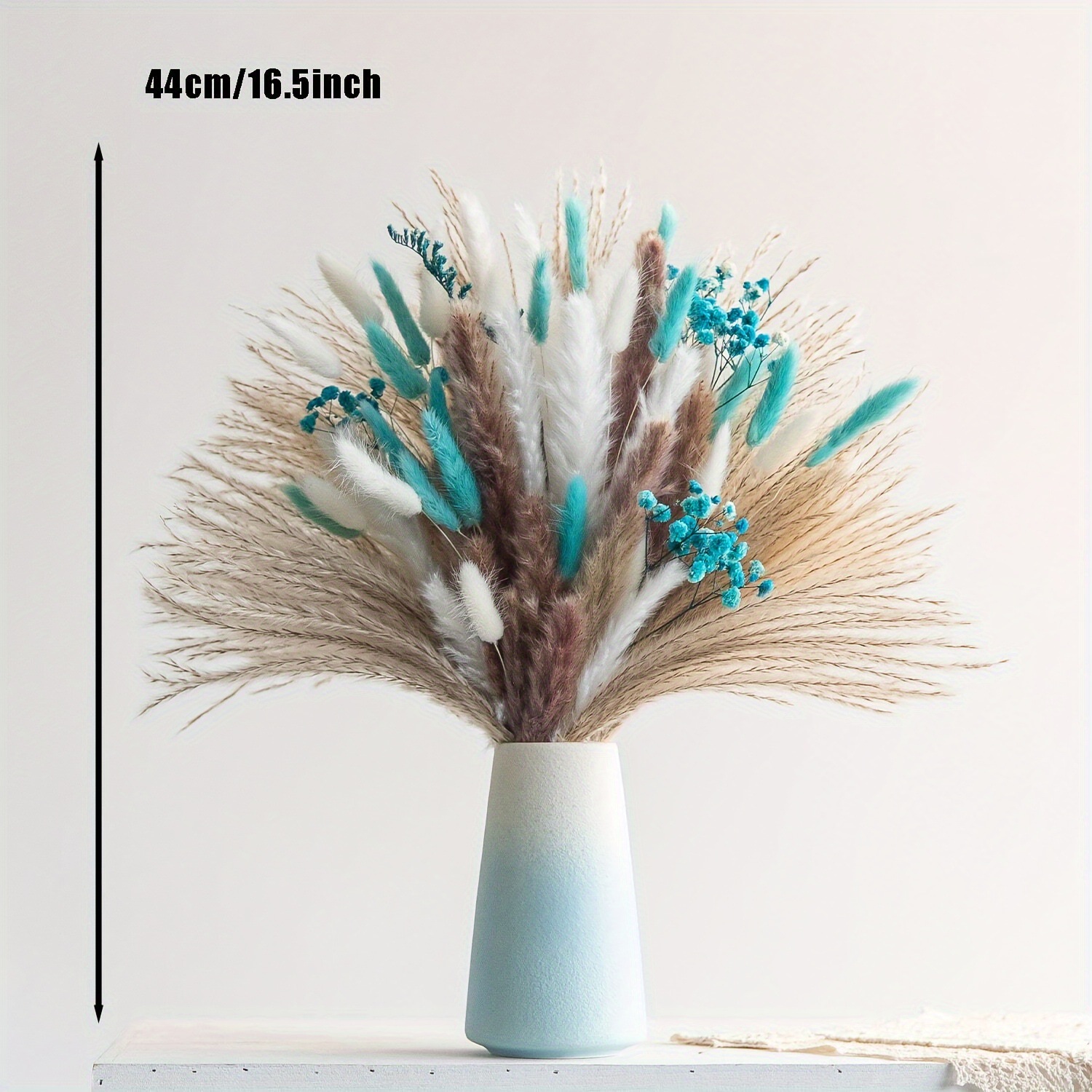 Tiffany Blue Dried Flower Bouq - Pampas Grass Decor ulasan dan harga