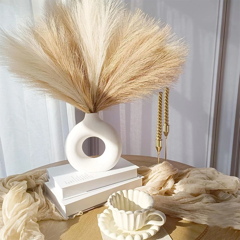 5/10Pcs 55CM Artificial Pampas - Pampas Grass Decor ulasan dan harga