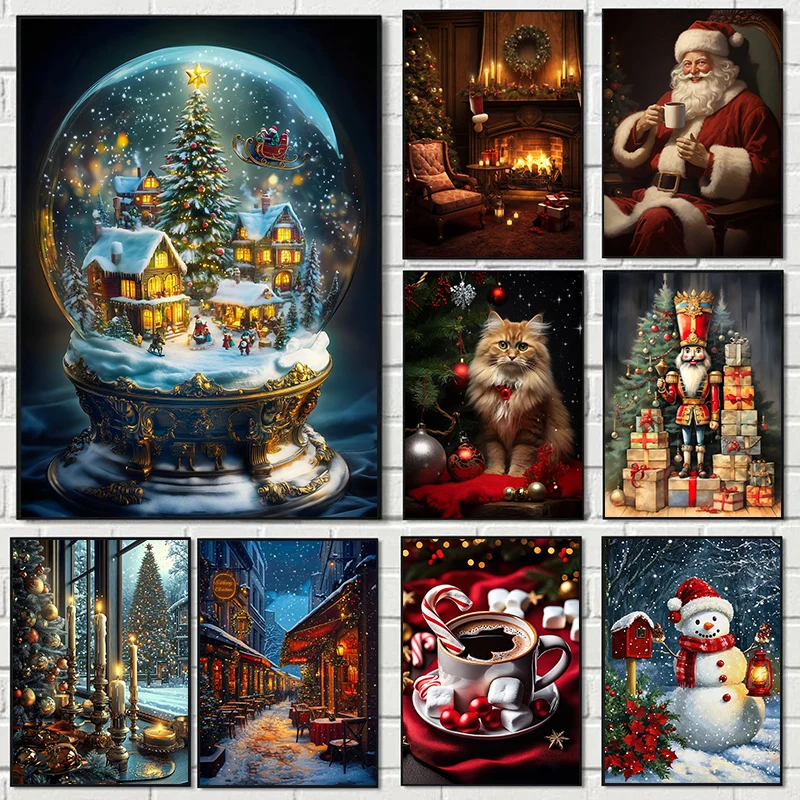 Classic Traditional Christmas  - Watercolor Poster Print ulasan dan harga