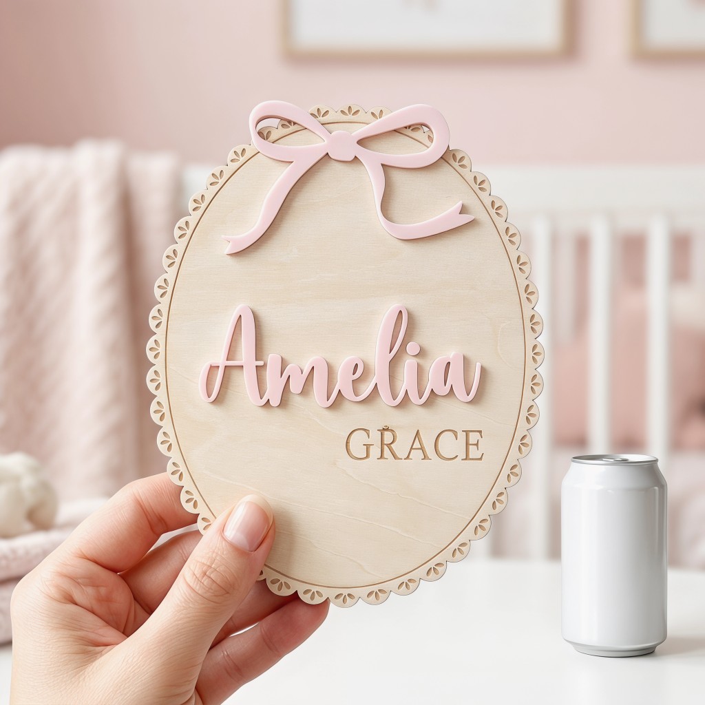 1Pc Custom Bow Lace Edge Baby  - Home Decor For Wedding ulasan dan harga