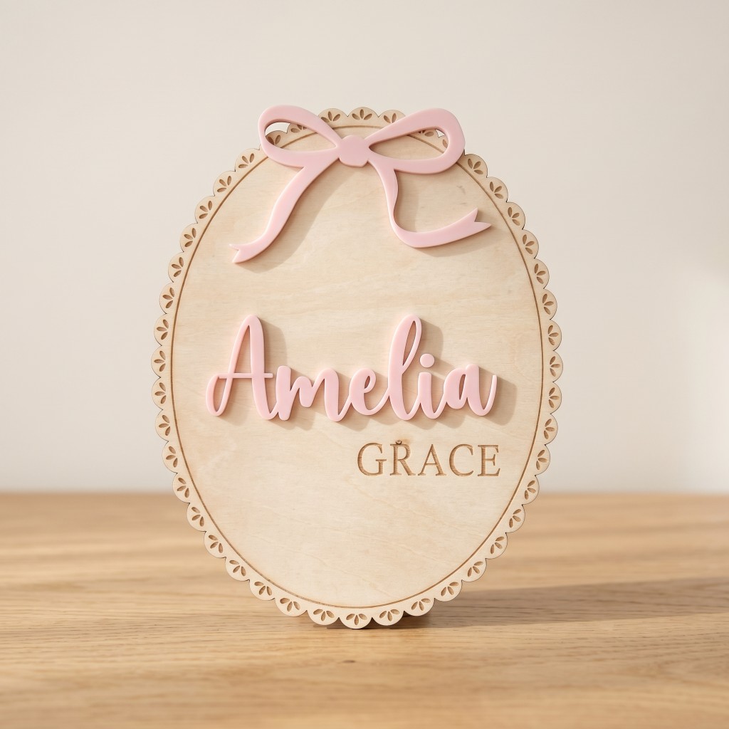 1Pc Custom Bow Lace Edge Baby  - Home Decor For Wedding ulasan dan harga