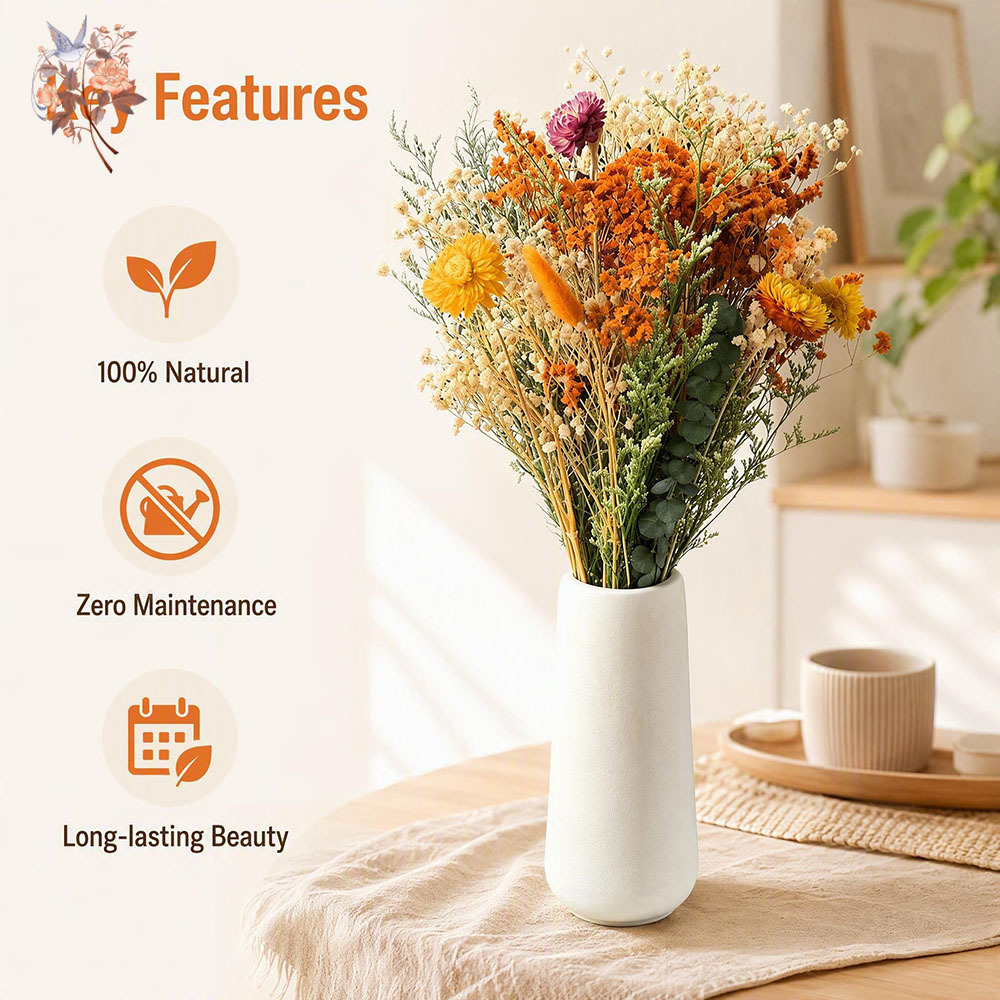 Autumn Dried Flowers Bouquet N - Pampas Grass Decor ulasan dan harga