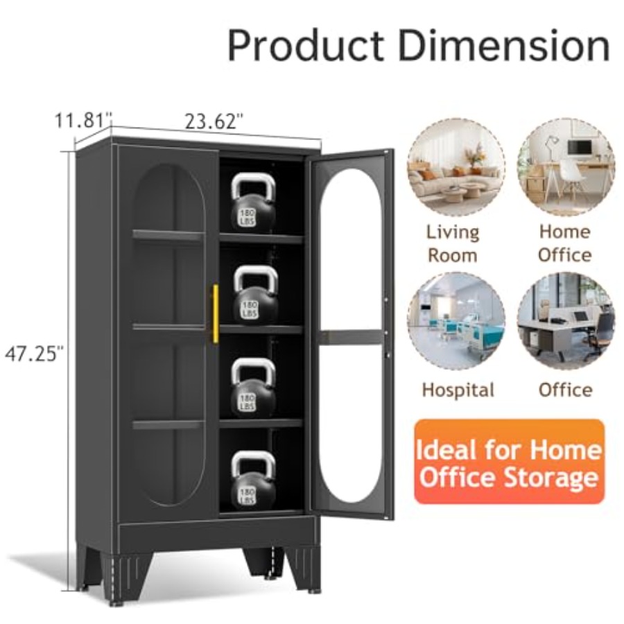 47 H Locking Display Cabinet f - H&M Home Decor ulasan dan harga