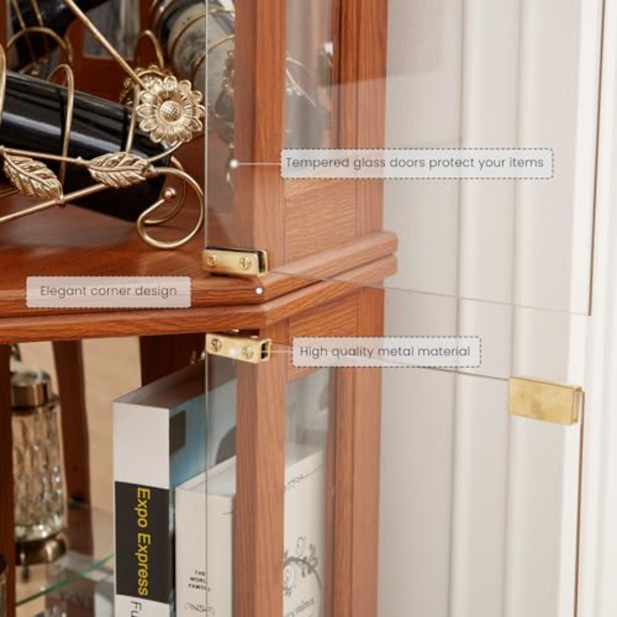 Corner curio cabinet for livin - H&M Home Decor ulasan dan harga
