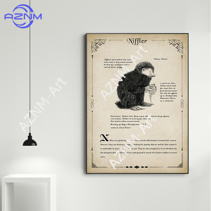 Antique Style Magical Creature - Watercolor Poster Print ulasan dan harga