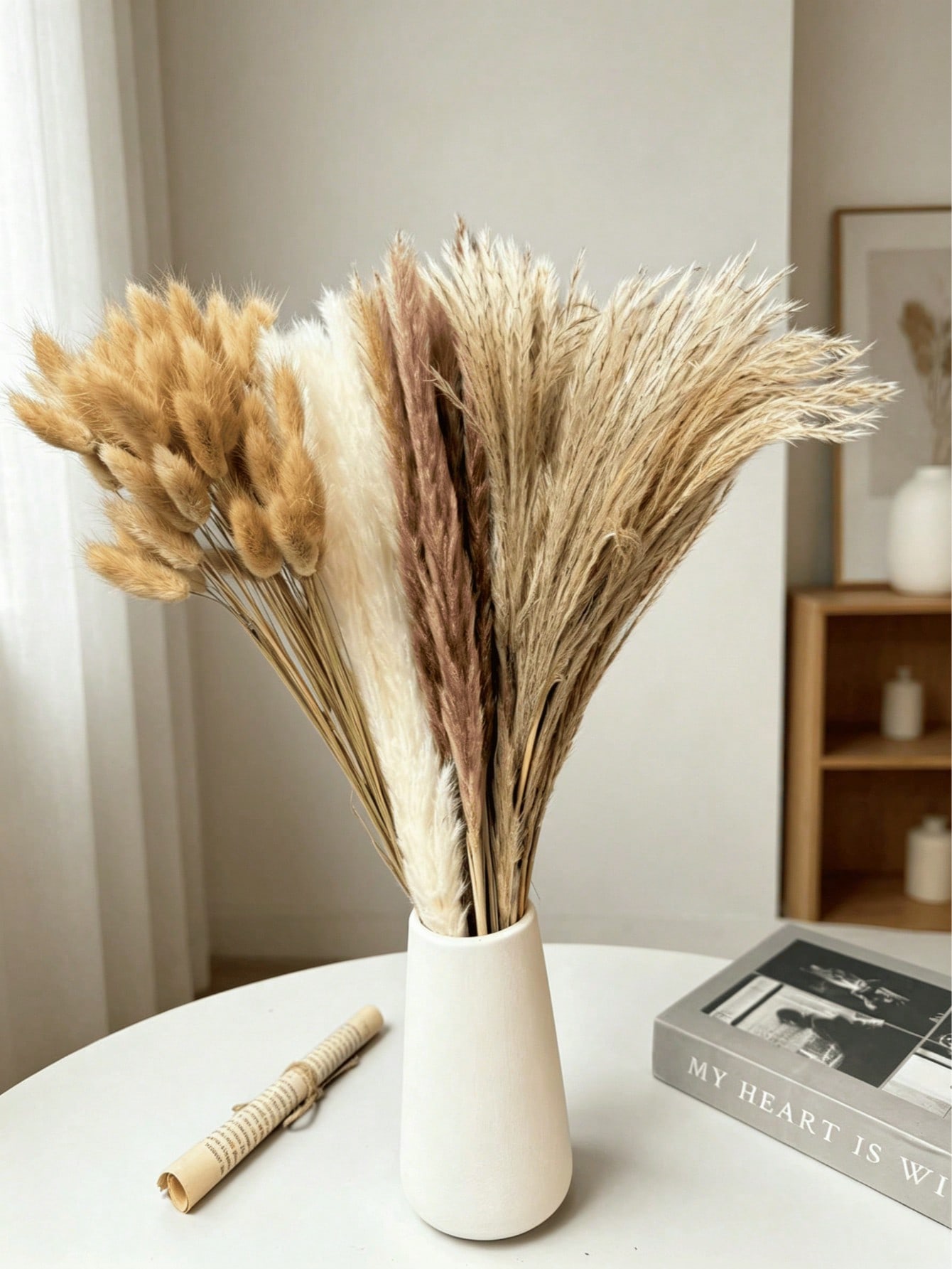 10/20/30pcs White Artificial P - Pampas Grass Decor ulasan dan harga