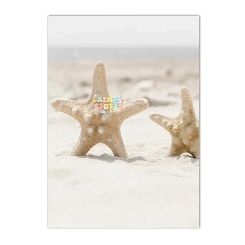 Beige Scenery Poster Starfish  - Pampas Grass Decor ulasan dan harga